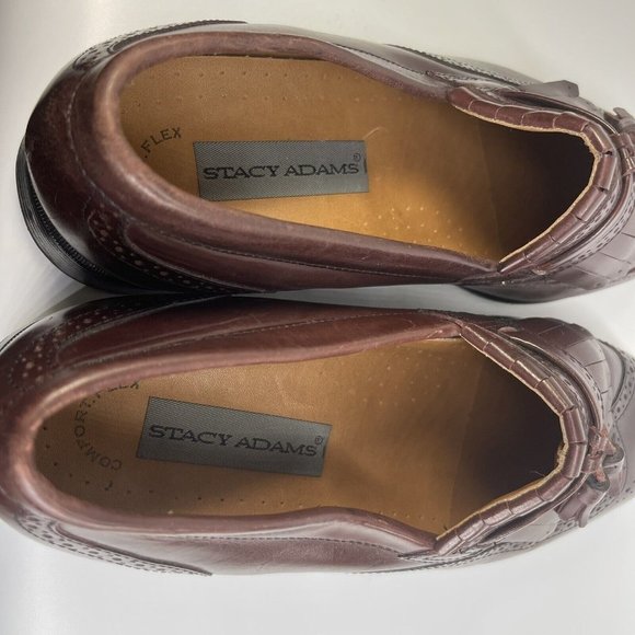 J&M Limited Formal Shoes Mens Burgundy Leather Tassel Wingtip Size  US 12M - Picture 8 of 12